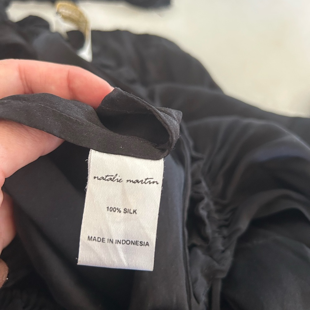 Natalie Martin Black Ruffle Slip Dress - Picture 5 of 5